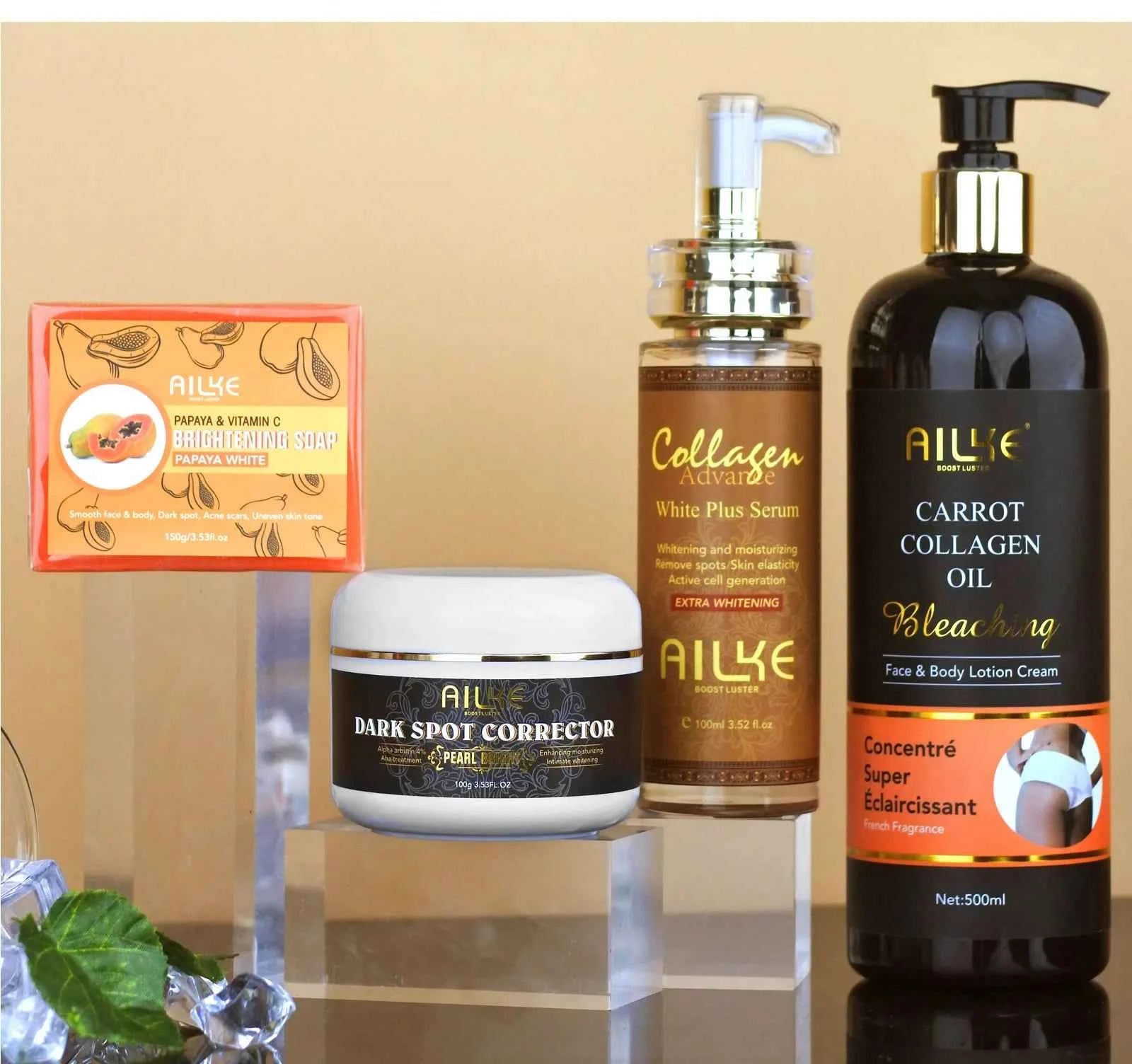 AILKE Bleaching Whitening Anti Wrinkle Lotion Cream, For Face, Body, With Nicotinamide Glutathione, Huge Bottle 500ml/16.9 OZ