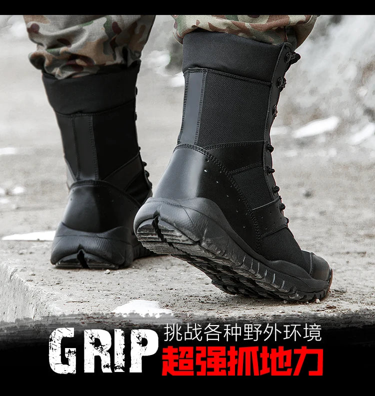 Summer Combat Boot Men Women Climbing Training Lightweight Waterproof Tactical Boots Outdoor Hiking Breathable Mesh Shoes - AMULET RING STORE