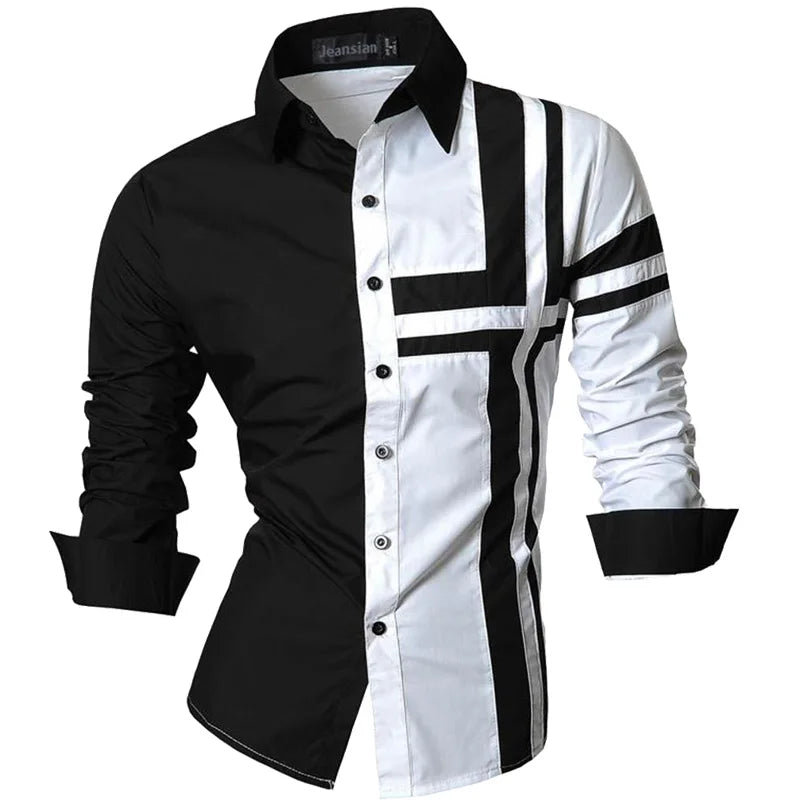 jeansian Spring Autumn Features Shirts Men Casual Shirt New Arrival Long Sleeve Casual Male Shirts K034