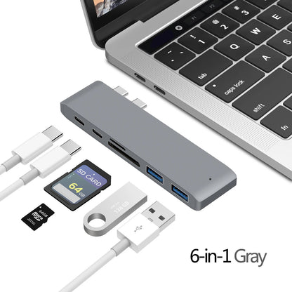 USB 3.1 Type-C Hub to HDMI Adapter 4K Thunderbolt 3 USB C Hub 3.0 TF SD Reader Slot PD For MacBook Air 13 15 Pro 14 M4 M3 M2 M1
