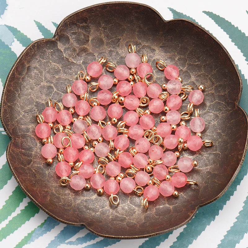 GUFEATHER,50pcs/lot,M899,jewelry accessories,18k gold plated,copper metal,natural stone,hand made,diy earrings,jewelry making - AMULET RING STORE