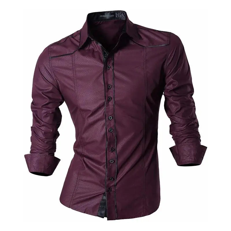jeansian Spring Autumn Features Shirts Men Casual Shirt New Arrival Long Sleeve Casual Male Shirts K034