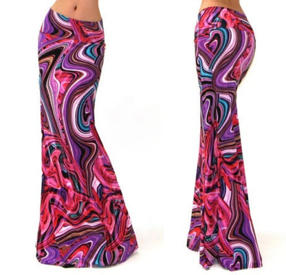 Spring Summer Maxi Skirts Womens Casual Print Women High Waist Stretch Wrapped Hip Skirt Long Y2k Skirts Woman Clothes Faldas