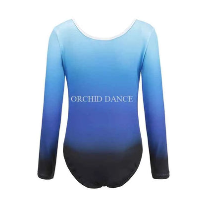 Hot Sale Cheap Kids Girls Child Pink Blue Purple Rhinestones Long Sleeve Leotards Gymnastics for sale