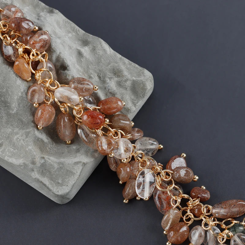 GUFEATHER M987,jewelry accessories,pass REACH,nickel free,18k gold plated,copper,natural stone,diy chain,jewelry making,10cm/lot - AMULET RING STORE