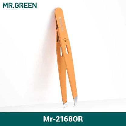MR.GREEN Eyebrow Tweezer Colorful Hair Beauty Fine Hairs Puller Stainless Steel Slanted Eye Brow Clips Removal Makeup Tools - AMULET RING STORE