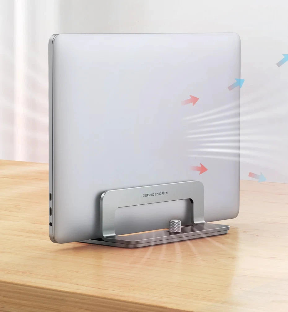 UGREEN Vertical Laptop Stand Holder For MacBook Air Pro Aluminum Foldable Notebook Stand Laptop Support MacBook Pro Tablet Stand - AMULET RING STORE