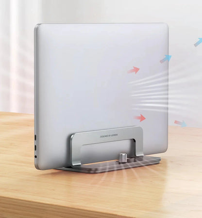 UGREEN Vertical Laptop Stand Holder For MacBook Air Pro Aluminum Foldable Notebook Stand Laptop Support MacBook Pro Tablet Stand - AMULET RING STORE