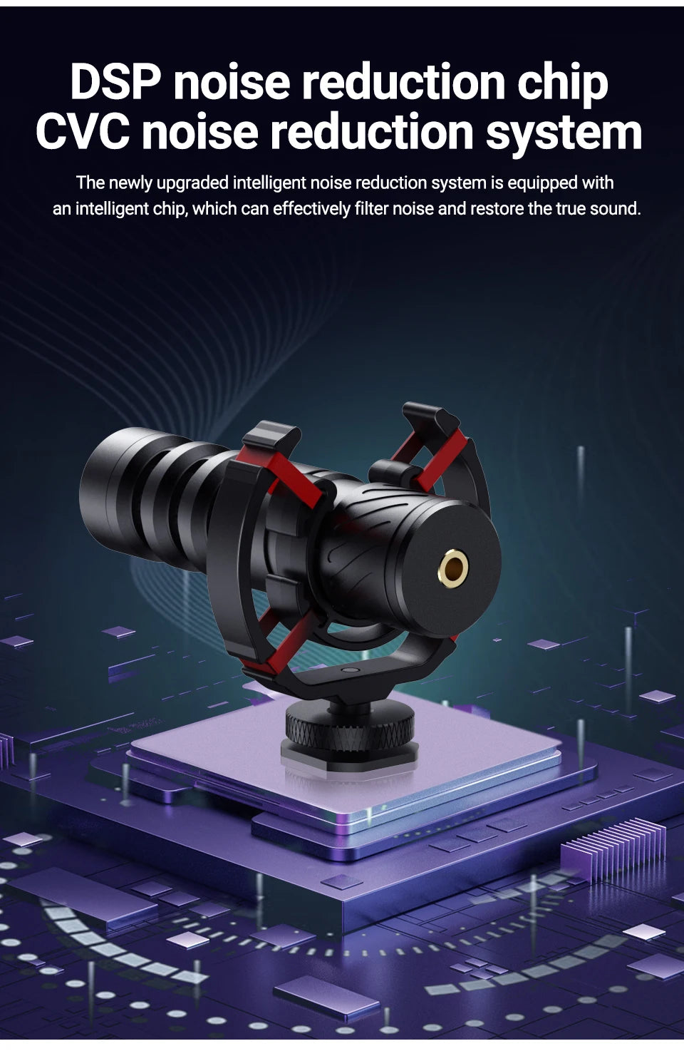 MAMEN Professional Shotgun Microphone Vlog Podcast Microfone Cardioid Pickup for Canon Nikon Camera Phone Interview Recording