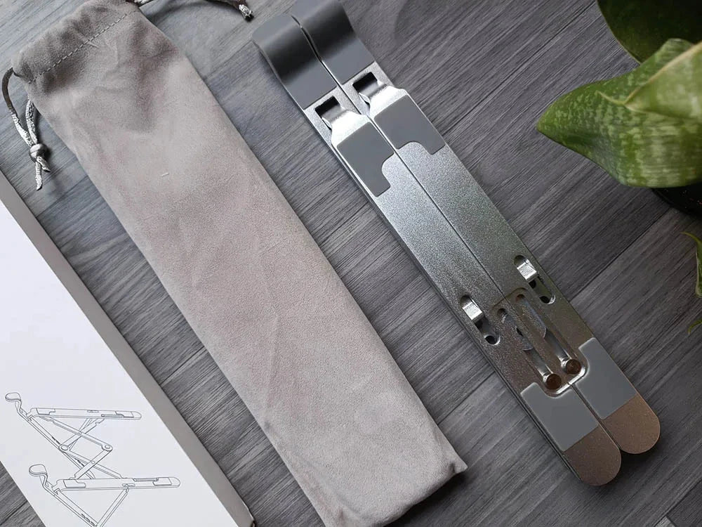 ORICO Foldable Laptop Stand Holder Riser Portable Adjustable Aluminum Notebook Stand Computer Stand 7 Angles for MacBook Tablets - AMULET RING STORE