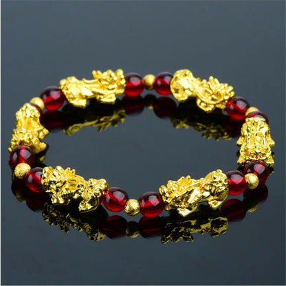 Pixiu Bring Wealth Good Luck Bracelet Chinese Fengshui Beast Agate Charm Bracelets Jewelry Lucky Bracelets Drop Shipping