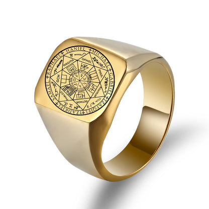 The Seals of the Seven Archangels Protection Amulet Seal Solomon Kabbalah Ring