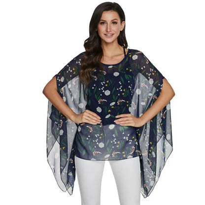 BHflutter 4XL 5XL 6XL Plus Size Women Clothing 2018 Boho Style Batwing Chiffon Summer Dress Mini Casual Beach Dresses Vestidos - AMULET RING STORE