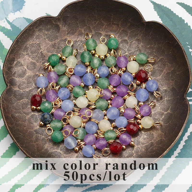 GUFEATHER,50pcs/lot,M899,jewelry accessories,18k gold plated,copper metal,natural stone,hand made,diy earrings,jewelry making - AMULET RING STORE