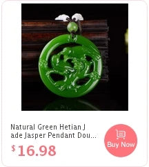 Jade Pendant Amulet Lucky Necklace Natural Gifts Hetian Women Fashion Chinese Chalcedony Jewelry Charm