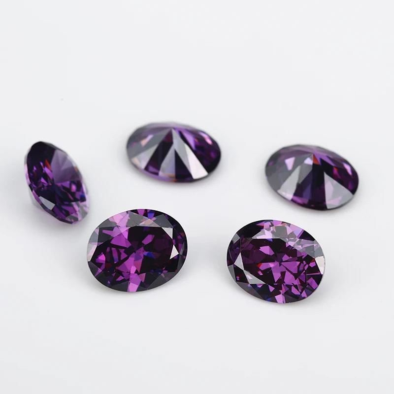 Size 2x3mm~13x18mm Oval Shape 5A CZ Stone Synthetic Gems Color Cubic Zirconia Loose Zircon For Jewelry Making - AMULET RING STORE