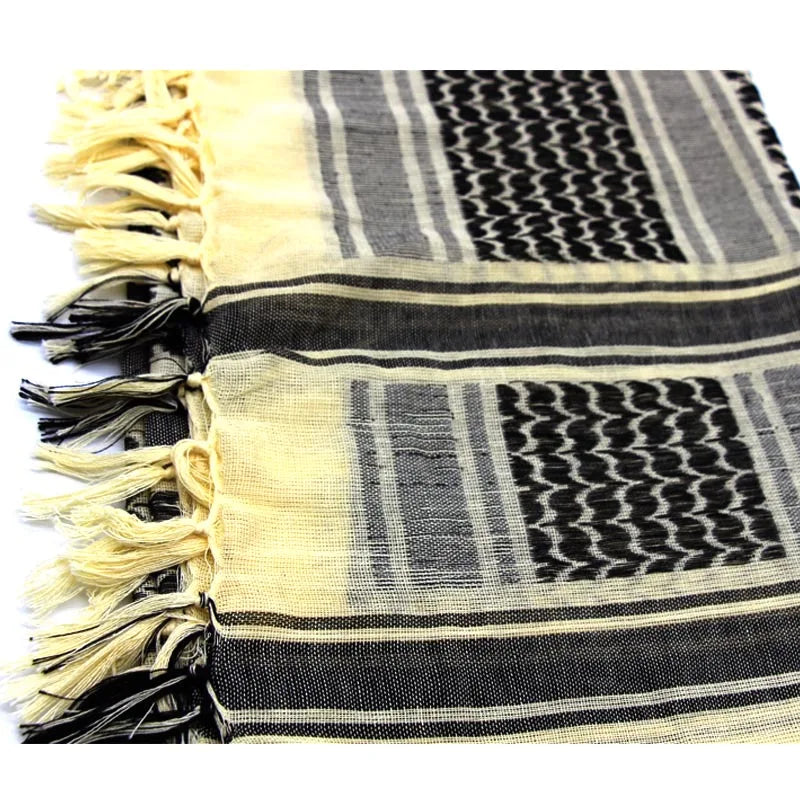 Hot sale Arab Keffiyeh Shemagh Scarf Cotton Winter Shawl Neck Warmer Cover Head Wrap Windproof Tactical Camping Scarf Men Women - AMULET RING STORE