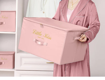 Foldable Storage Box Clothing Quilt Organizer Fabric Caja Organizadora Clothes Container Closet Home Organizer Large Capacity - AMULET RING STORE