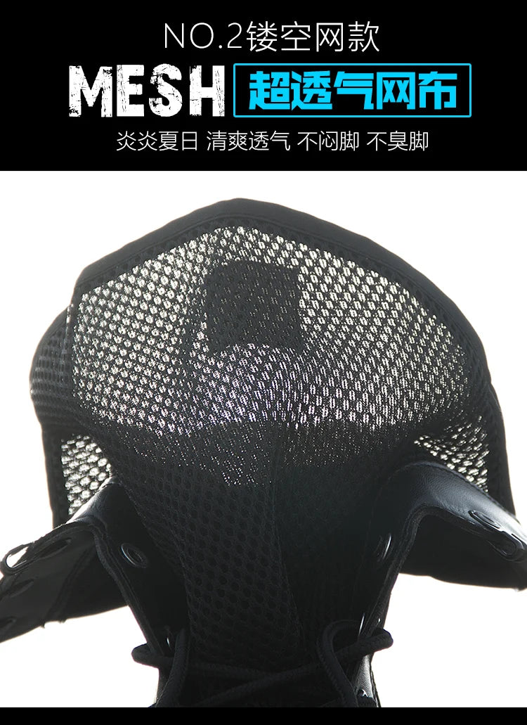 Summer Combat Boot Men Women Climbing Training Lightweight Waterproof Tactical Boots Outdoor Hiking Breathable Mesh Shoes - AMULET RING STORE