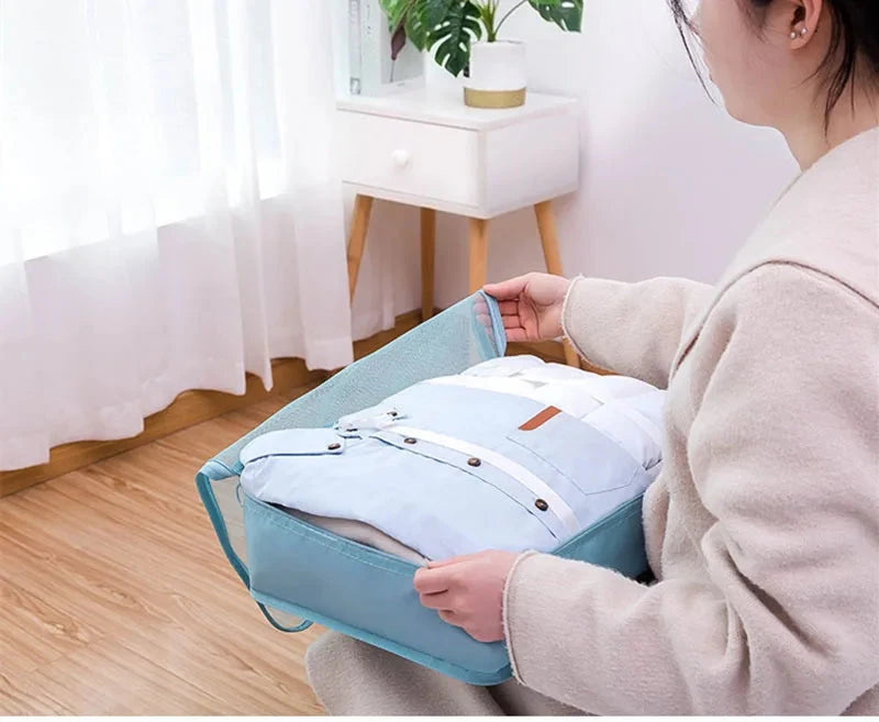 9 Pieces Set Travel Organizer Storage Bags Suitcase Packing Set Storage Cases Portable Luggage Organizer Clothes Shoe Tidy Pouch - AMULET RING STORE