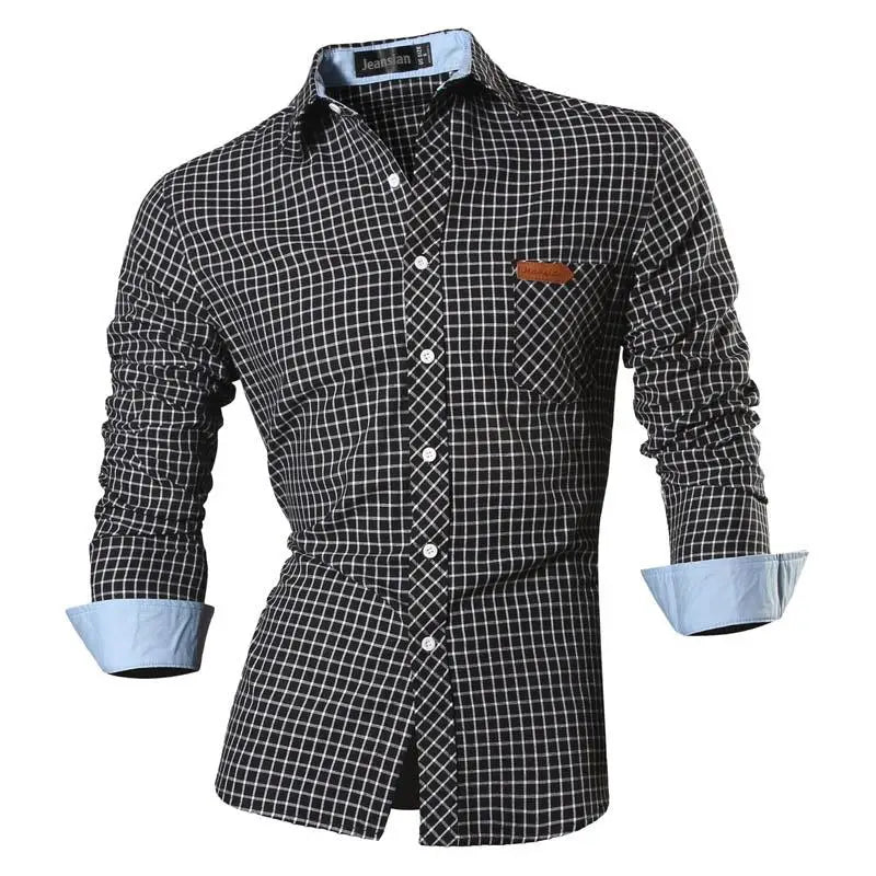 jeansian Spring Autumn Features Shirts Men Casual Shirt New Arrival Long Sleeve Casual Male Shirts K034