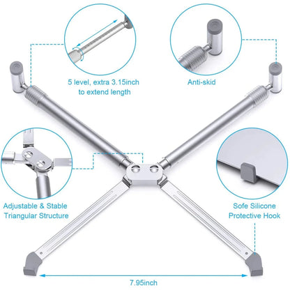 Portable Laptop Stand Aluminum Alloy Holder Foldable Universal Notebook PC Riser Support for Macbook Pro Android 12~17in Laptop - AMULET RING STORE
