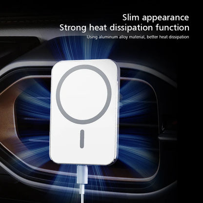 15W Magnetic Wireless Car Charger Mount Adsorbable Phone For iPhone 15 14 13 Pro Max adsorption Fast Wireless Charging Holder