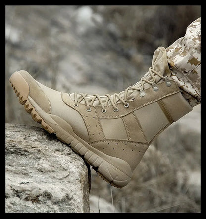 Summer Combat Boot Men Women Climbing Training Lightweight Waterproof Tactical Boots Outdoor Hiking Breathable Mesh Shoes - AMULET RING STORE