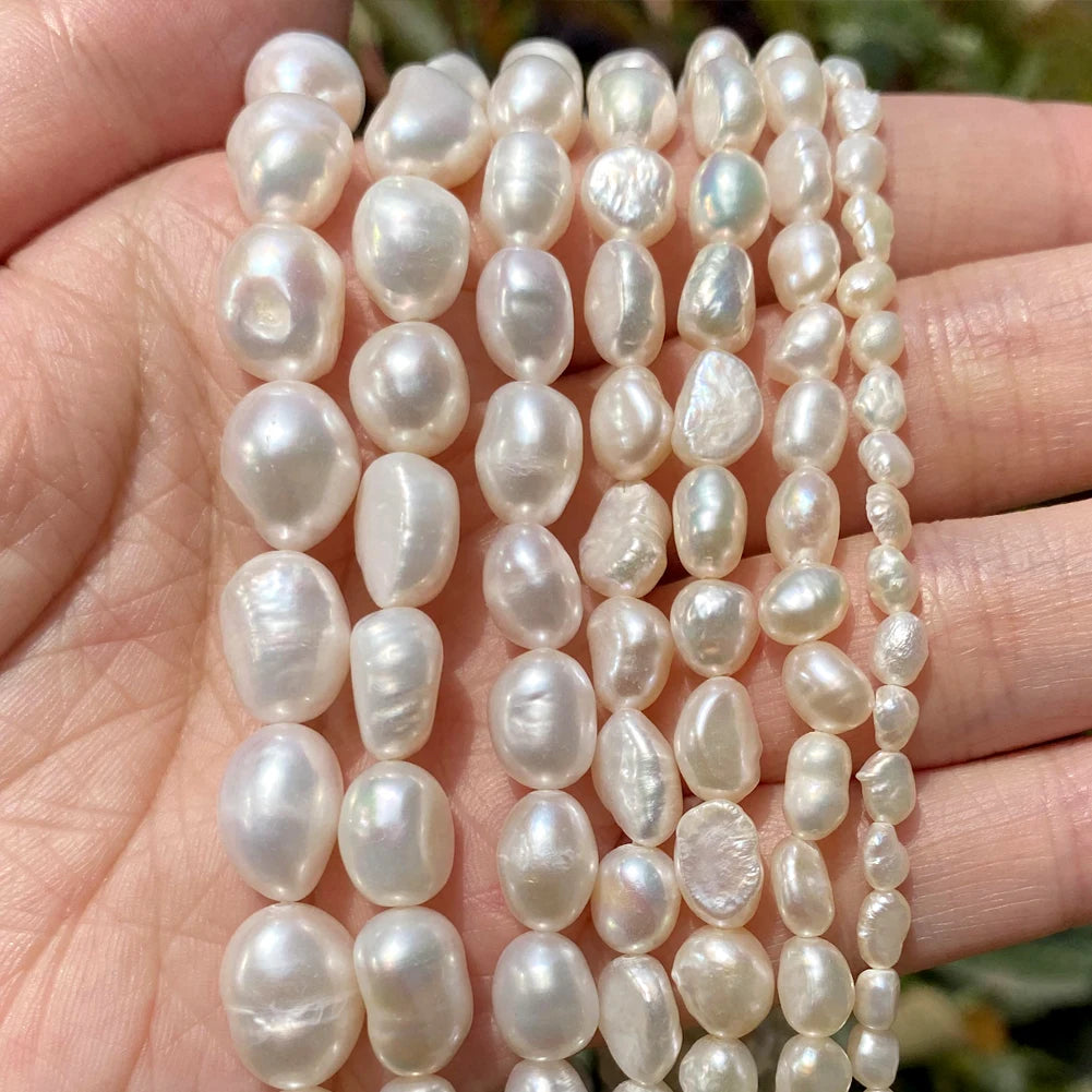 Natural Freshwater Pearl Beads High Quality Irregular Shape Punch Loose Beads for Jewelry Making DIY Necklace Bracelet - AMULET RING STORE
