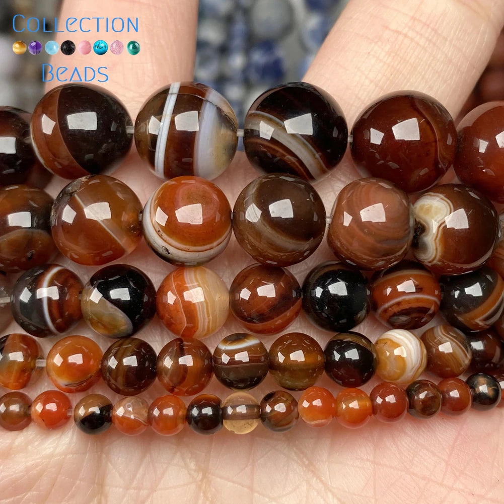 Natural Dream Red Agates Stone Loose Round Beads For Jewelry Making 4/6/8/10/12 MM DIY Bracelets Accessories Wholesale 15"
