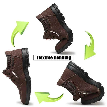FUQIAO Hot Fur Men's Casual Shoes Warm Flats British Style Leather Footwear Comfort Non-slip Winter Boots Men Plus Size 46
