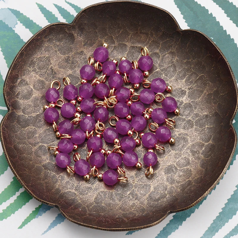 GUFEATHER,50pcs/lot,M899,jewelry accessories,18k gold plated,copper metal,natural stone,hand made,diy earrings,jewelry making - AMULET RING STORE