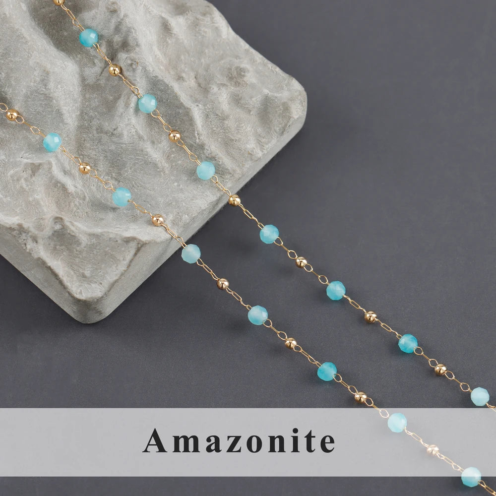 GUFEATHER C256,diy chain,stainless steel,natural gemstone,pass REACH,nickel free,jewelry making,diy bracelet necklace,1m/lot - AMULET RING STORE