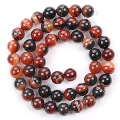 Natural Dream Red Agates Stone Loose Round Beads For Jewelry Making 4/6/8/10/12 MM DIY Bracelets Accessories Wholesale 15"