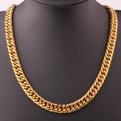 Heavy 16/20mm Gold Color Cuban Curb Link Chain Stainless Steel Necklace Mens Gift Custom Size 7-40inch - AMULET RING STORE