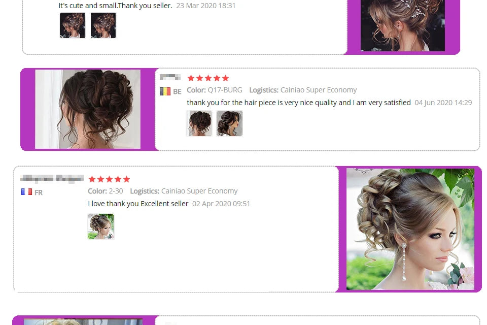 XIYUE Synthetic Messy Hair Bun Tousled Hairpiece Elastic Band Chignon Curly Scrunchie Updo Cover Hair Tail for Women Pink - AMULET RING STORE