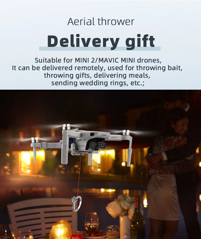 Airdrop System for DJI Mavic 3/2 Pro Zoom AIR 2 Mini 2/Mini 3 Drone Fishing Bait Wedding Ring Gift Deliver Life Rescue Thrower