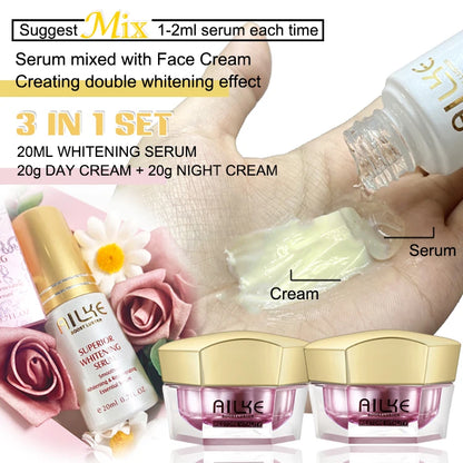 AILKE Face Cream With Hyaluronic Acid, Whitening Moisturizing Lifting Anti-aging, Women Sleeping Dry Korean Bleaching Skin Care