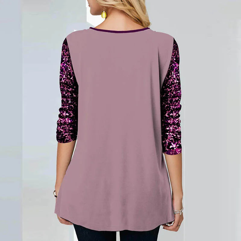 Fashion Print Women T Shirt Autumn Long-sleeved Casual O-neck Ladies Pullover Tops Vintage Floral Printed Female Office Shirts