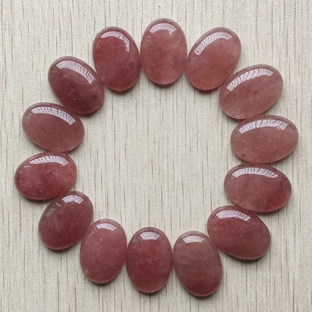 Fast shipping 20pcs/lot Wholesale 18x25mm 2022 hot sell natural stone mixed Oval CAB CABOCHON teardrop beads for jewelry making - AMULET RING STORE