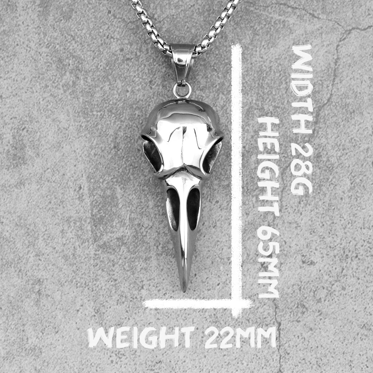 Stainless Steel Men Necklaces Chain Pendants Crow Bird Eagle Skull Punk Rock Hip Hop Cool for Male Boy Fashion Jewelry Gift