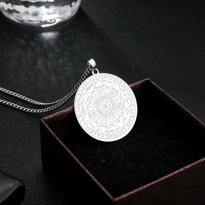 Teamer Seven Archangels Charm Necklaces Men Women Seal of Solomon Pendant