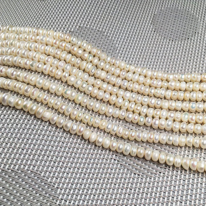 Natural Freshwater Pearl Beading Flat Shape Isolation Bead Punch Loose Beads for Jewelry Making DIY Necklace Bracelet Accessorie - AMULET RING STORE