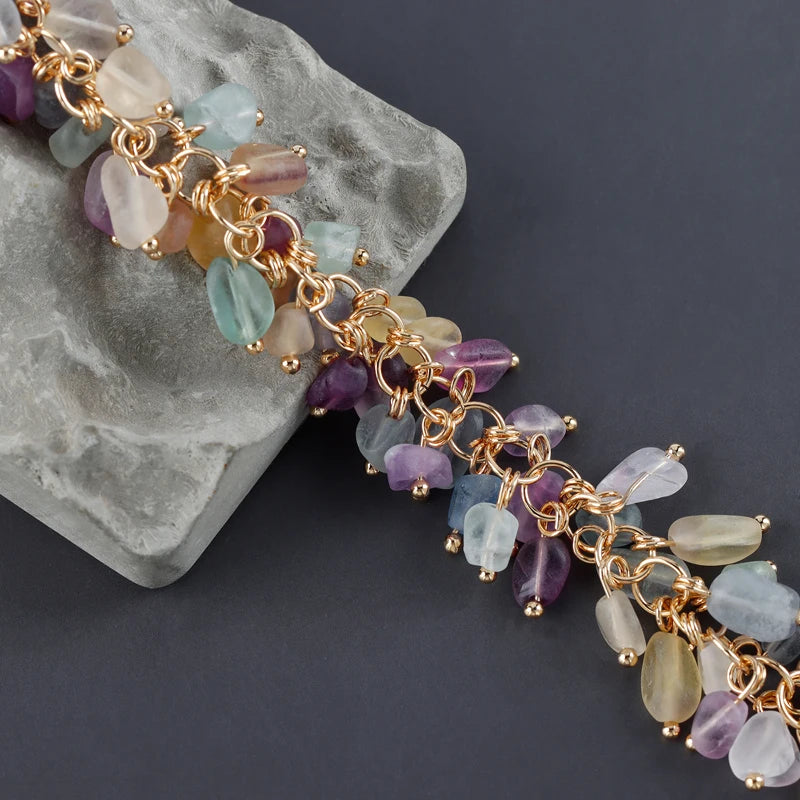 GUFEATHER M987,jewelry accessories,pass REACH,nickel free,18k gold plated,copper,natural stone,diy chain,jewelry making,10cm/lot - AMULET RING STORE