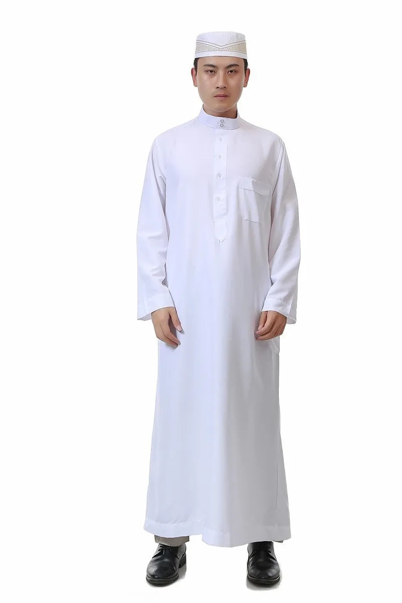 Islamic Clothing Men Length Long Sleeve Loose Muslim Men Saudi Arabia Pakistan Kurta Muslim Costumes Muslim Dress Kaftan Thobe - AMULET RING STORE