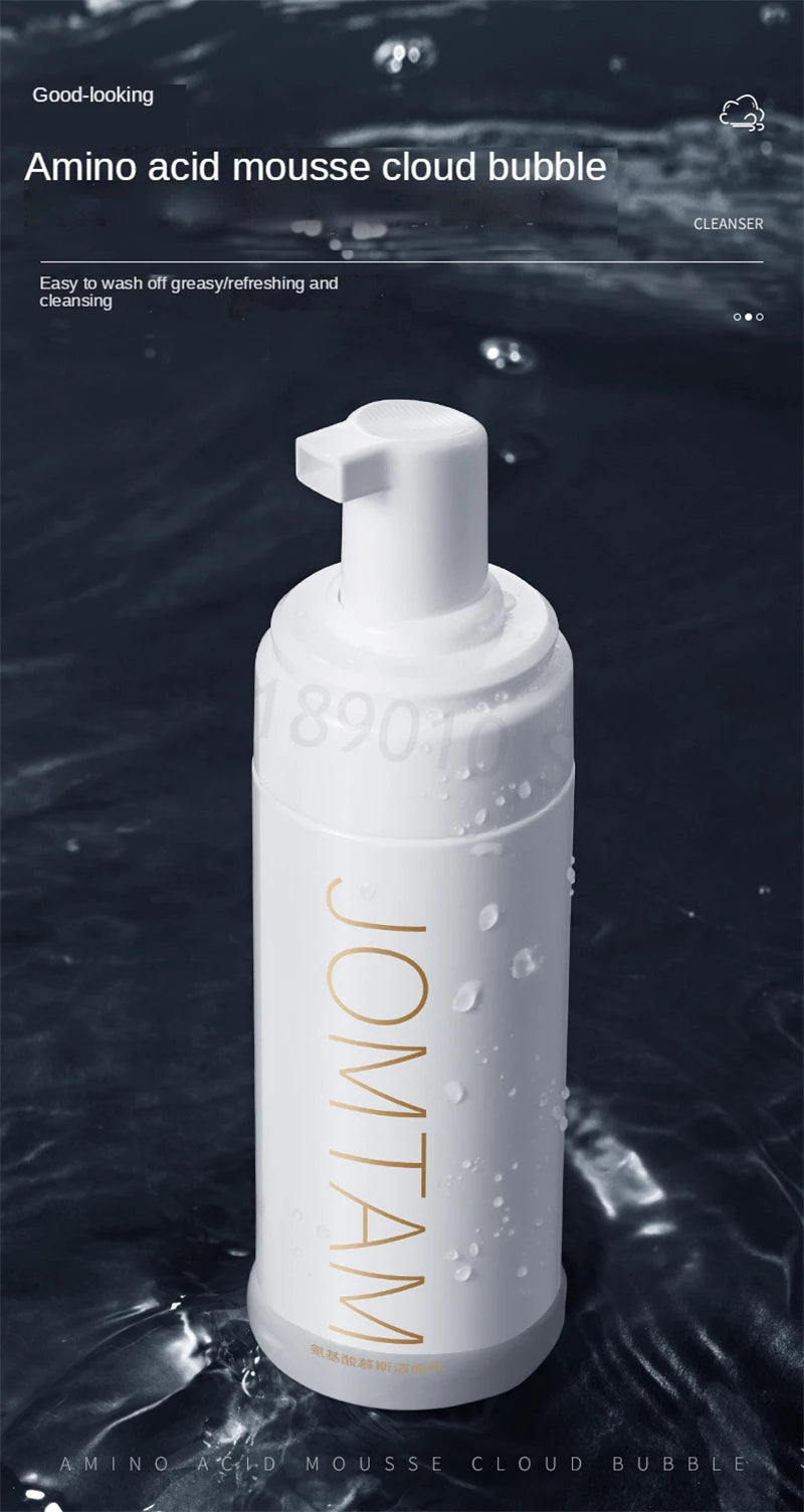 Amino Acid Facial Cleanser Face Wash Cleansing Mousse Moisturizing Oil Control Shrink Pores Makeup Remover Creamy Foam Skin Care - AMULET RING STORE