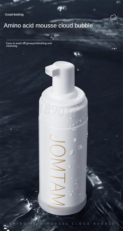 Amino Acid Facial Cleanser Face Wash Cleansing Mousse Moisturizing Oil Control Shrink Pores Makeup Remover Creamy Foam Skin Care - AMULET RING STORE