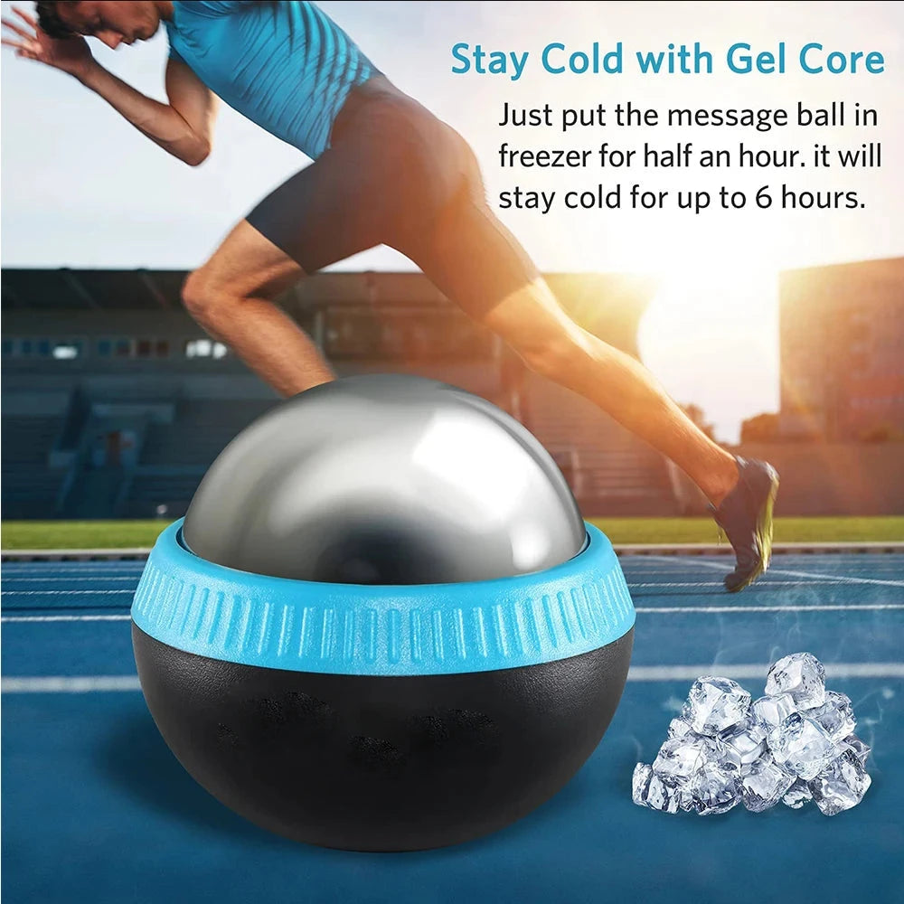 Hot/Cold Massage Roller Ball Stainless Steel Body Therapy Ice Roller Pain Relief  Deep Tissue Massage Balls Body Face Massager