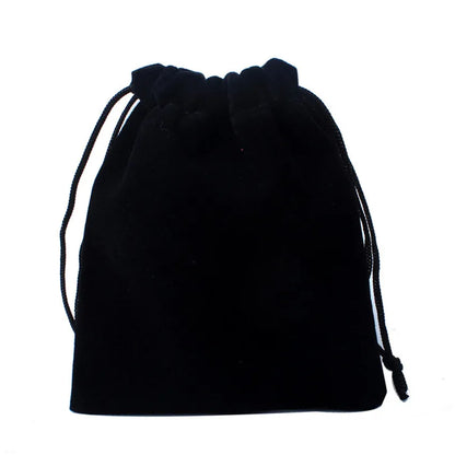 1pc Black Color Velvet Bag Jewelry Packing Velvet Drawstring Pouches Jewelry Gift Bags Display chain ring Packing Bags Gift - AMULET RING STORE