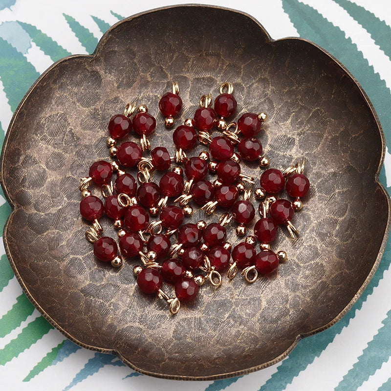 GUFEATHER,50pcs/lot,M899,jewelry accessories,18k gold plated,copper metal,natural stone,hand made,diy earrings,jewelry making - AMULET RING STORE